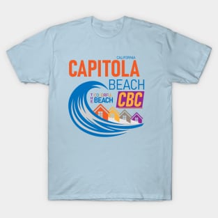 Capitola Beach California The Colorful Beach Vintage T-Shirt